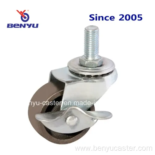 Screw Type Cast Iron Caster with Brake